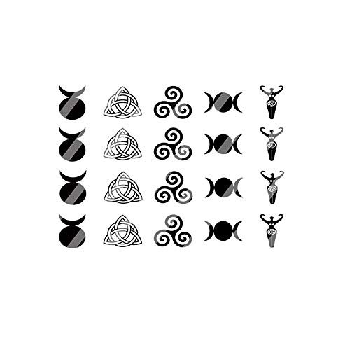 Wicca Symbol Goddess Horned God Mother Mother Nail Art Decals