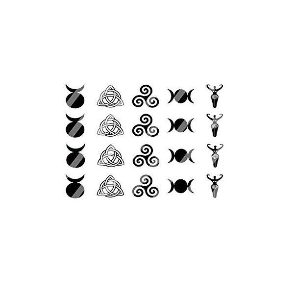 Wicca Symbol Goddess Horned God Mother Mother Nail Art Decals