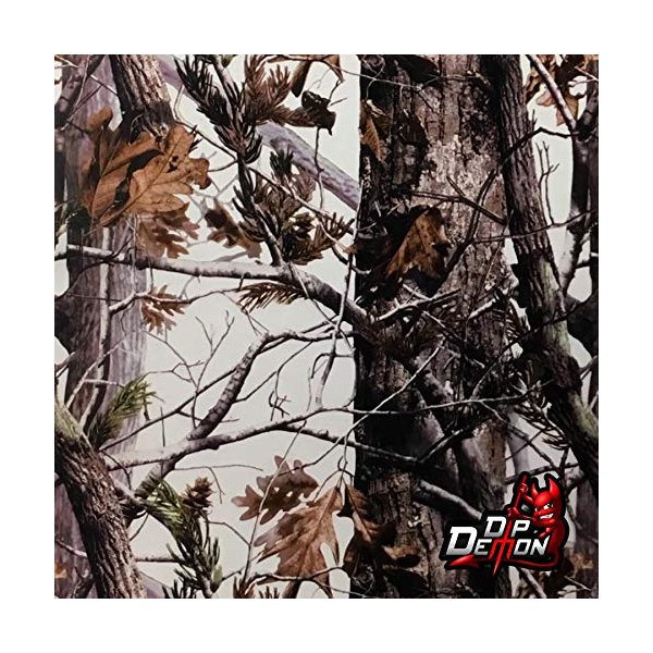 Hydrographic Film Woods in Winter Snow White Camouflage Camo Hunting Hydro Graphic Water Transfer Film Hydro Dipping Dip Demon