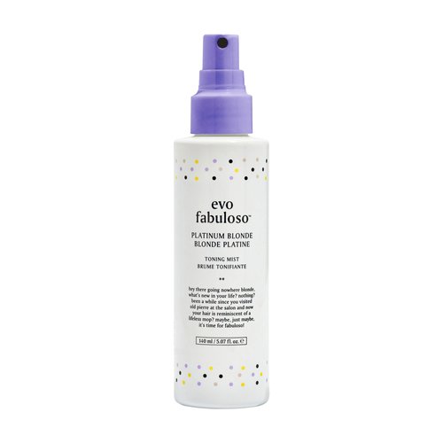 evo Fabuloso Platinum Blonde Toning Mist - Platinum Hair Toner - Enhances Vibrancy, Neutralizes Yellow Tones - 140ml / 4.7 fl.oz