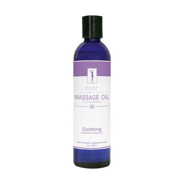 Master Massage Organic Massage Oil - 8 fl oz, Soothing Sense, Water-Soluble, Skin-Nourishing Formula for Relaxation, Ideal for Massage Therapy and Home Use, Pack of 1