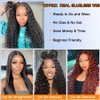 WPPIKK Wear and Go Glueless Wigs Human Hair Pre Plucked Pre Cut Deep Wave Lace Front Wigs Human Hair 4x4 Lace Closure Wigs Human Hair Wigs for Black Women Glueless (20 Inch)