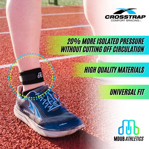 CROSSTRAP Achilles Strap - Ankle Support for Achilles Tendonitis - Support Brace for Men and Women - Neoprene Ankle Support for Running Cycling Sports