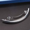 Vacaonio Silver Tube Bar Hairclip Barrette Polished Bar Hairclips Gold Metal Hair Clips French Geometric Bar Hair Barrette Tube Bar Ponytail Holder Hairclip Headclip Decorative Hair Accessories
