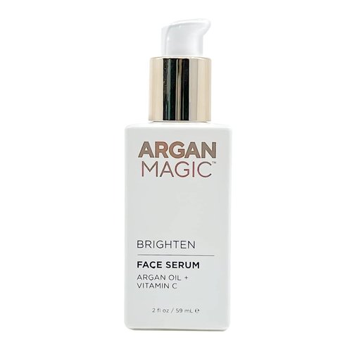Argan Magic Brighten Face Serum with Vitamin C & Argan Oil - Hydrating & Brightening Formula | Reduce Dark Spots, Fine Lines, & Wrinkles (2 oz)