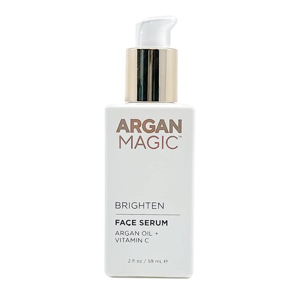 Argan Magic Brighten Face Serum with Vitamin C & Argan Oil - Hydrating & Brightening Formula | Reduce Dark Spots, Fine Lines, & Wrinkles (2 oz)
