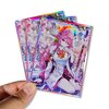60ct (Yae Miko) 67x 92 mm Holographic Flashing Top Loading Trading Card Sleeves Deck Protector for MTG/TCG/PTCG Art Anime Printing Card Sleeves Protectors