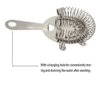 2 Pack of Cocktail Strainer Stainless Steel Bar Cocktail Strainer Filtering Tool for Bar Restaurant Home, 15.5 * 11 * 2, (NO)