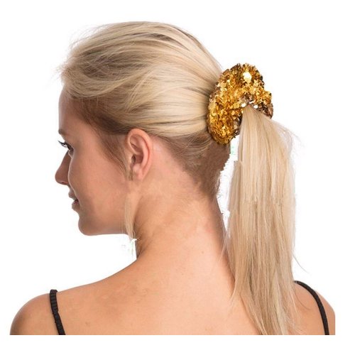 PNEIFON 4Pack Hair Scrunchies, Sequin Scrunchies Elastic Stretch Sparkly Glitter Fashion Scrunchie Hair Tie Ponytail Holders Bun Cover for Girls and Women (style1)