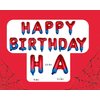 Spider Theme Happy Birthday Banner Balloons Party Decorations Cobweb Pattern Letters Signs Superhero Party Supplies for Kids