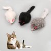 pawstrip Rabbit Fur Cat Toys Interactive Cat Toy Mouse with Rattle Fake Mice Kitten Toys for Indoor Cats Fuzzy Cat Mice Toys Realistic Mouse Cat Toy Furry Mice Cat Toys,12Pcs