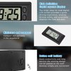 Suvnie Car Dashboard Digital Clock, Mini Portable Digital Vehicle Electronic Digital Clocks with Clear LCD Display, Adhesive Automotive Interior Clock for Car Truck Home Desk Office