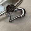 AIUPUOC Heart Hair Clips for Thin Hair for Women Valentine Hair Claw Clips French Hair Barrettes Accessories Holiday Hair Decoration Metal Silver Heart Clips Elegant Gold Claw Clip for Styling 3Pcs