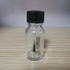 4 Pcs 20ml Empty Refillable Nail Polish Bottles Transparent Glass Nail Varnish Bottles Containers with Brush Cap for Nail Art (20 ml)