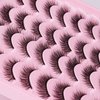 Lashes Natural Look Wispy Fasle Eyelashes 12mm Short Faux Mink Eyelashes Cat Eye Fluffy Strip Lashes Pack by Zegaine 16 Pairs