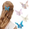 4PCS Butterfly Hair Claw Clips for Women Tortoise Shell Hair Clips 2.5inch Beautifly Butterfly Hair Clips for Thick and Medium Hair, Claw Hair Clips Hair Styling Accessories Gifts for Women (Style A)