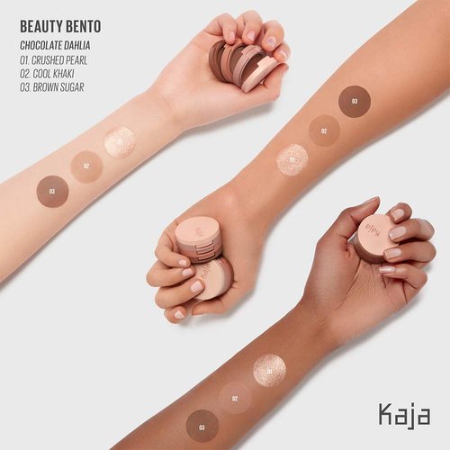 KAJA Beauty Bento Collection - Bouncy Eyeshadow Trio | 08 Chocolate Dahlia - neutral cocoa | 2019 Allure Best of Beauty Award, Beauty Bento | Cruelty free, K-Beauty Mini Palettes