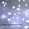 GDEALER 2 Pack Fairy Lights Christmas Decor 20 Ft 60 Led Battery Operated Christmas Lights with Remote Waterproof Twinkle Lights 8 Modes Fairy String Lights for Party Bedroom Wedding Decorations-White