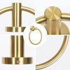 HouseAid Stainless Steel Towel Ring for Bathroom Hand Towel Holder Modern Circle Towel Hanger Round Towel Rack Wall Mounted Brushed Gold (2Pack)