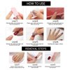 Purple Press on Nails Medium Coffin Fake Nails Butterfly False Nails with Glitter Rhinestone Design Stick on Nails Glossy Acrylic Glue on Nails Artificial Nails for Women Girls Manicure 24PCS