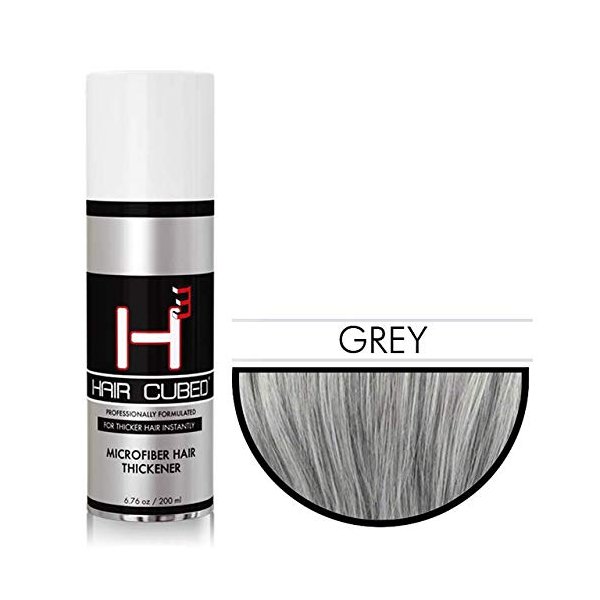 Fiber GREY (WaterProof) Hair Loss Concealer - Hair Cubed