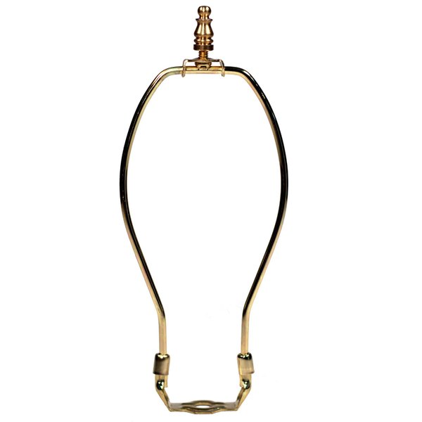 Creative Hobbies® 8 Inch Lamp Harp Kit - Gold Finish | Regular Weight Harp, Premium Finial, and Harp Base Set for Table and Floor Lamps