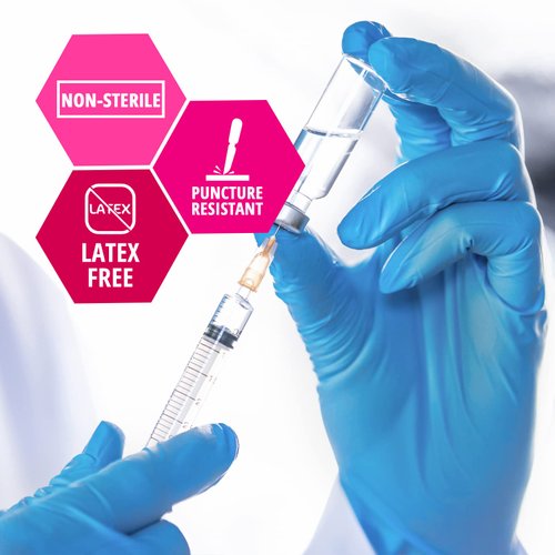 Medpride Medical Examination Nitrile Gloves| Medium Box of 200| Blue, Latex/Powder-Free, Non-Sterile Exam Gloves| Professional Grade for Hospitals, Law Enforcement, Tattoo Artists, First Response