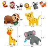 Jungle Animals Sewing Craft Kit for Kids Craft for Girls and Boys Sewing Stuffed Animal Felt Plush Ornaments for Beginners Set of 10