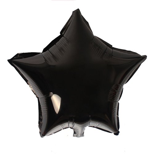 MEETINGU Black Star Balloons, Foil Mylar Balloons for Birthday Party Wedding ngagement Party Celebration Holiday Show Party Decorations(10psc,18 Inch)
