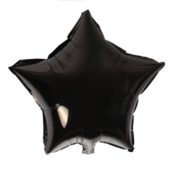 MEETINGU Black Star Balloons, Foil Mylar Balloons for Birthday Party Wedding ngagement Party Celebration Holiday Show Party Decorations(10psc,18 Inch)