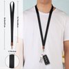 XCHIN Lanyards for Keys, Black Keychain Long Lanyard for Women Men, Cute Neck Lanyard for ID Badges Wallet