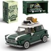dOMOb Summer Camper Mini Cooper Car Building Kit – 356 pcs Building Blocks Set w/Container Display Box – Modular Scale 1:24 Model – Bricks Toy for Kids & Adults 8+ – for Boys, Hobbyist, Collector