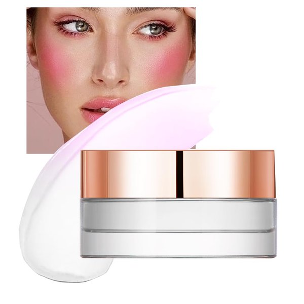 Color Change Blush Clear Liquid Blush Cream Moisturizing Blusher Halo dyeing naturally Blush Rouge Multi-use Makeup Cream For Cheeks Face Lips Waterproof Blush Gel Lip Oil (#1)