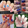 8Pcs 4th of July Nail Stickers Independence Day Nail Art Stickers USA Patriotic Theme Nail Design Supplies 3D American Flag Heart Eagle Butterfly Nail Decals for Memorial Day DIY Manicure Decoration