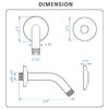 BESTILL Wall Mounted 6 Inch Extension Shower Head Arm, Shower Arm and Flange Included, Matte Black