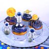 40PCS Astronaut Space Cake Toppers Outer Space Astronaut Figurine Meteorite Planet Rocket Stars and Gold Silver Ball Space Theme Cake Decorations for Baby Shower Kids Birthday Party Supplies