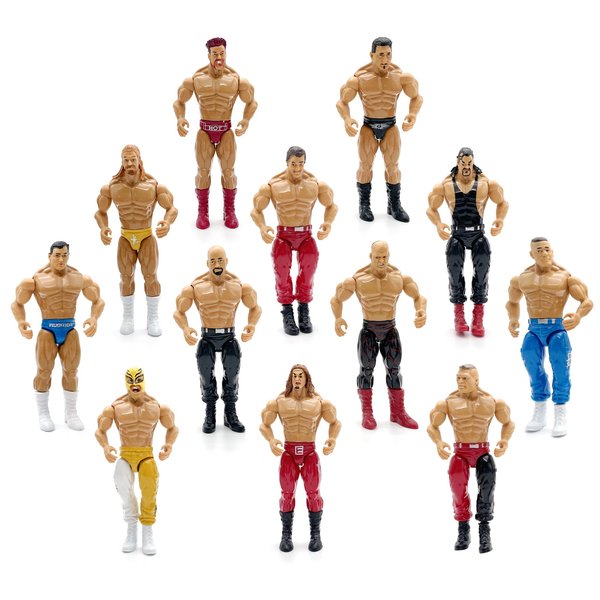 Wrestling Toys, Set of 12 Boxing Action Figures and Wrestlers - Wrestling Action Figures Playset for Kids - Pretend Play 7-Inch Wrestling Warriors