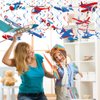 30 Pieces Airplane Hanging Swirls Decoration Airplane Party Supplies Airplane Foil Swirls Airplane Ceiling Whirls Airplane Spiral Streamers for Airplane Theme Party Baby Shower Birthday Party Favors