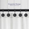 iToplin Shower Curtain Hooks, Decorative Shower Curtain Rings, Rust Resistant Metal Shower Hooks for Bathroom, Rust Proof Shower Hooks Hangers for Shower Curtain Rod, Curtain Hooks, Set of 12 (Black)