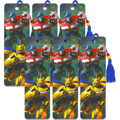 Transformers Party Supplies Set - Transformers Merchandise Bundle with 6 Transformers Bookmarks for Kids, Boys, Teens | Transformers Party Favors