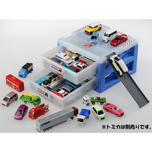 Takara Tomy "Tomica Parking Case 24", Mini Car, Toy Storage, 3 Years Old and Up, Toy Safety Standards Passed, ST Mark Certification, TOMICA TAKARA TOMY Plastic, White