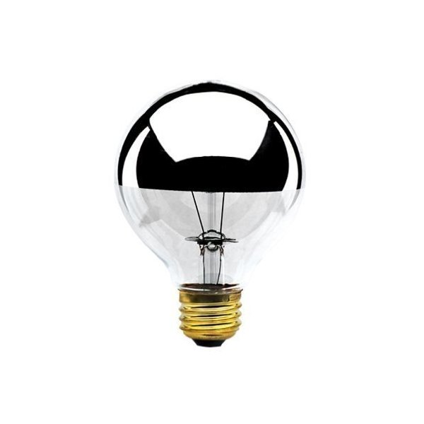 Bulbrite 40G25HM Half Chrome 40W Globe Shape Bulb (4 Pack)
