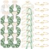 DEEKA 24 Pcs Bridesmaid Gifts Set Pearl Hair Claw Clips & Tie the Knot Bridesmaid Bracelet & Satin Scrunchies Proposal Gift Box Bridal Party Gift Bachelorette Party Favors (White&Sage Green)