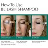 BL Lashes Eyelash Extension Shampoo+ Brush, Eyelid Foaming Cleanser, Gentle Wash for Natural Lash and Lash Bath for Lash Extensions, Makeup Remover for Salon and Home (100ml)