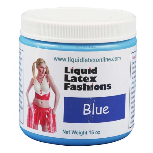 Blue 16 Fl Oz - Liquid Latex Face and Body Paint, Paint for Adults and Kids, Blue Face Paint, Ideal for Art, Parties, Theater and Cosplay, Super Flexible