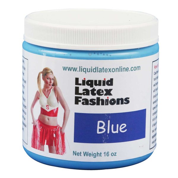 Blue 16 Fl Oz - Liquid Latex Face and Body Paint, Paint for Adults and Kids, Blue Face Paint, Ideal for Art, Parties, Theater and Cosplay, Super Flexible