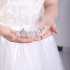 JWICOS Rhinestone Tiara for Women Crystal Queen Crown Wedding Bridal Party (Silver)