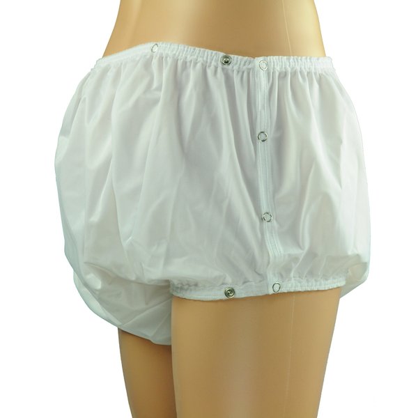 ObboMed® MT-3313 Snap-On Reusable Washable Underwear, Waterproof Incontinent Underpants, Cover-up Diaper for Patients, Elders, Adult Men and Women - White (XL: 40-46 inches)