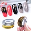 JIAHAO 2Pcs Gold/Silver Rolls Striping Tape Line Nail Art Tips Decoration Sticker