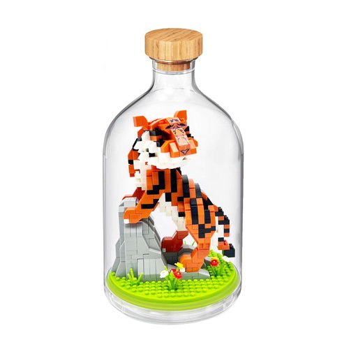 Mini Animals Building Blocks Sets, Cute Tiger Building Set Animal Figures for Office Home Decor, DIY Micro Blocks Christmas Birthday Gifts, Party Favors for for Boys Girls Adults